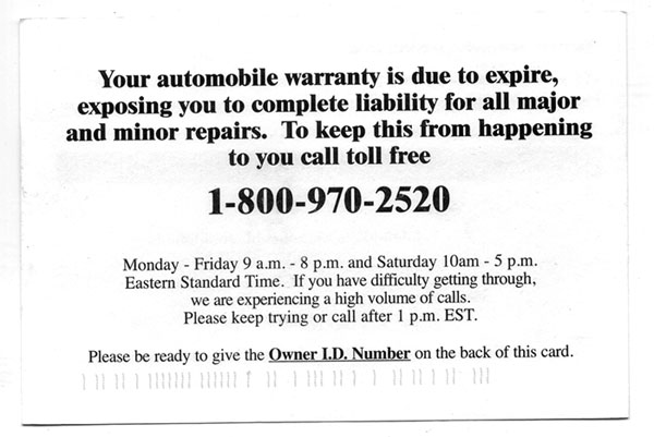 automobile warranty